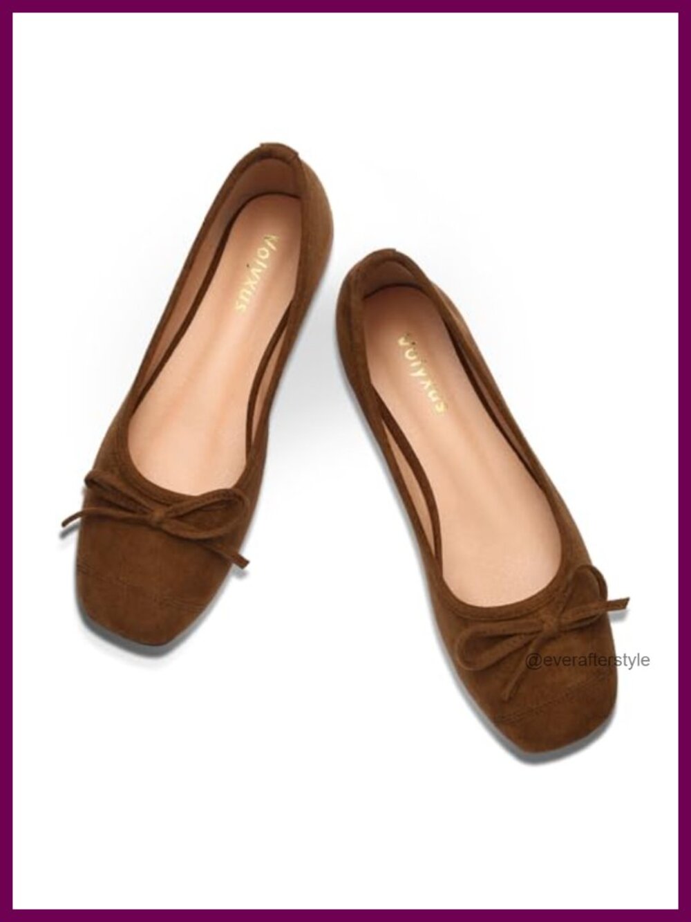 Women's Ballet Flats Faux Suede Cap Toe Bow Slip On Square Toe Dressy Work